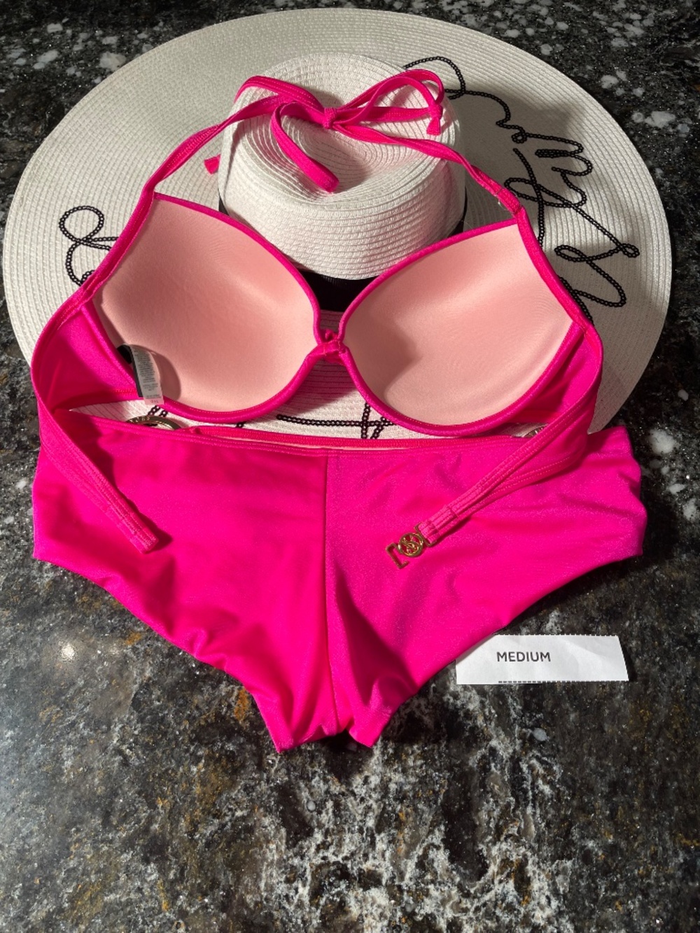 Sold on posh Canada 🇨🇦 Victoria secret bikini push-up 34D/M hoop bottoms se - Picture 7 of 9